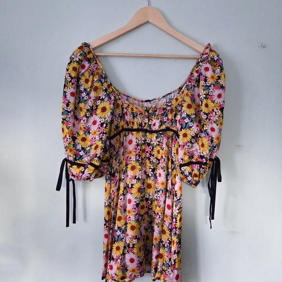 For Love And Lemons Floral Mini Dress - Multicolor - Picture 5 of 6